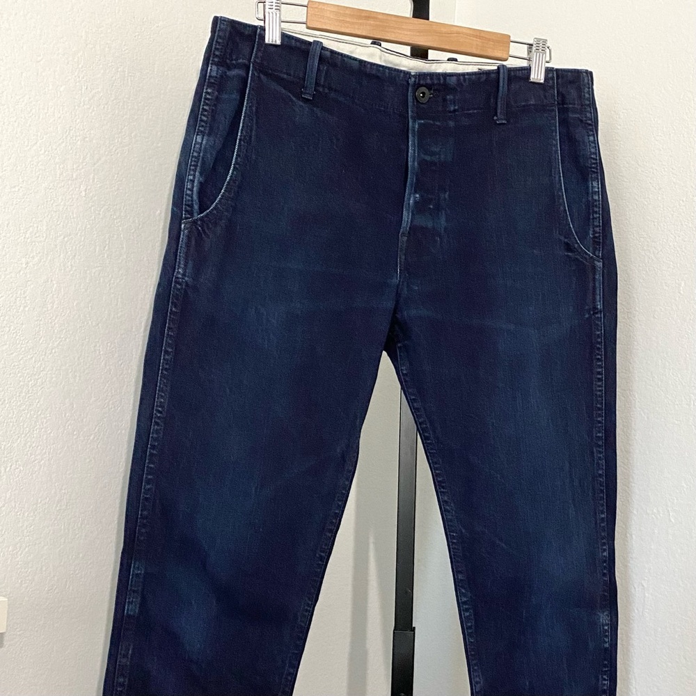 Rogue Territory RGT Infantry Relaxed Taper Pants Jeans Size 33 Dark Indigo - Picture 5 of 15
